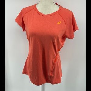 Asics Woman’s Orange Short Sleeve Shirt Size Large